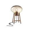 Philip Bro & Dögg Gudmundsdottir U4 Hiti - Bordlampe - Valnød - Ravfarvet glas- Bordlamper