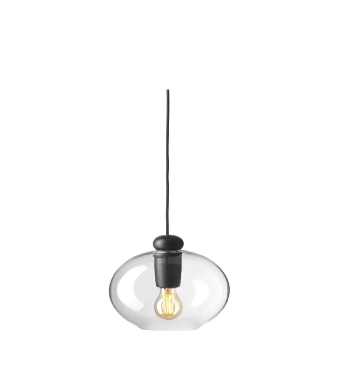 Philip Bro U2 Hiti - Pendel - Eg - Sort - Klart glas- Pendler